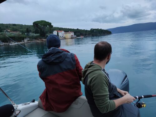 letzte Bootsfahrt in diesem Jahr und Abangeln am Kloster Glavotok