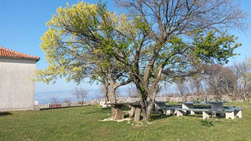 Ausflugziel Sveti Petar bei Gabonj - Kapelle mit Picknickplatz unter dem Baum