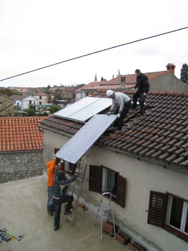 Solarthermie Plattenmontage Solarthermie Plattenmontage