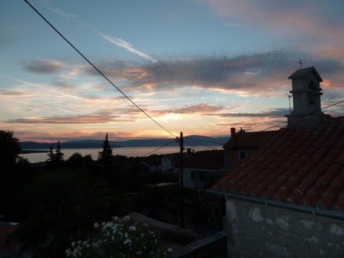 Sonnenuntergang vom Balkon