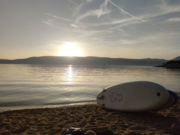 Insel Krk Strand PineziÄ‡i - letzte SUP Tour 2022