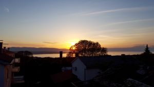 Sonnenuntergang vom Balkon der Aramis