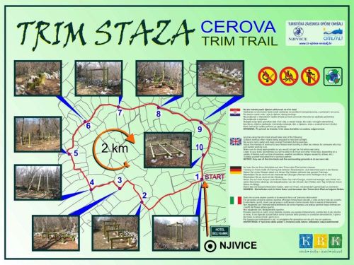 FÃ¼r Aktive gibt es einen Trimmdichpfad durch den Wald