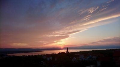 Sonnenuntergang vom Balkon