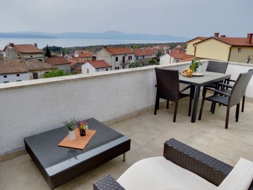 Panoramaausblick von der Ferienwohnung Kvarner Ã¼ber die Kvarner Bucht