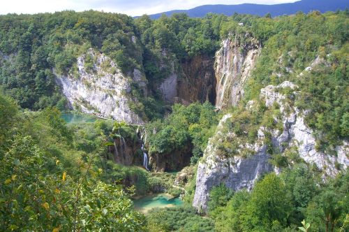 Kroatien Plitvicer Seen Wasserfall