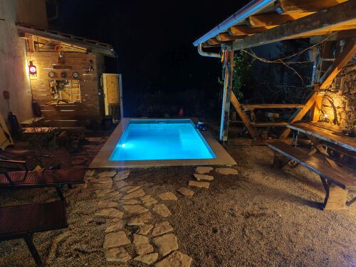 Insel Krk - Ferienwohnung Porthos mit mediterranen Garten zur Alleinnutzung mit Meerblick