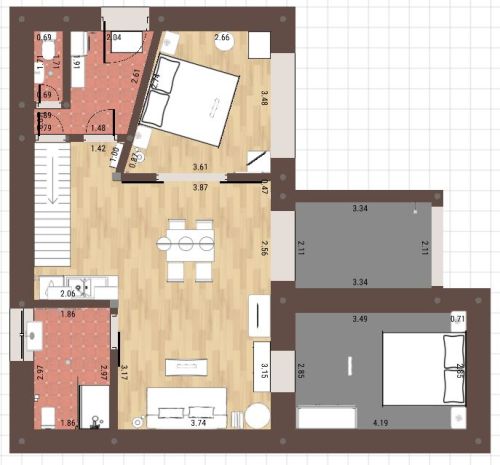 Grundriss Porthos EG - ab Ostern 2018 ein neues zusÃ¤tzliches 2.Schlafzimmer