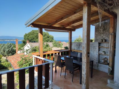 Balkon mit OutdoorkÃ¼che der Aramis (1.OG) mit Traumhaften Meerblick,perfekt fÃ¼r den Sonnenuntergang