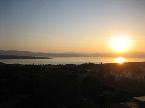 Sonnenuntergang vom Peppone-Balkon