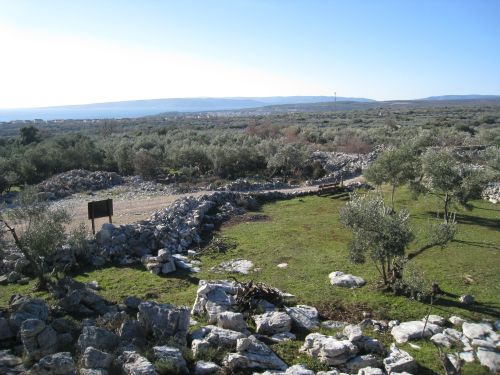 Ausblick vom Schatz Ã¼ber die Bucht von Krk