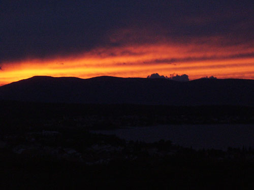 Sonnenuntergang November 2007 - Carolin und Margret